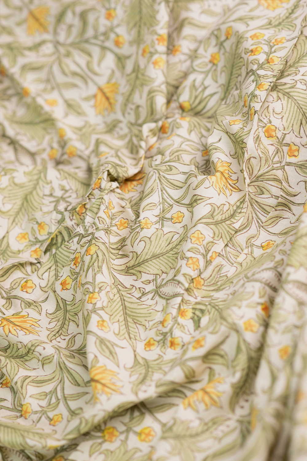 Willowflower Trail Sanganeri Cotton Fabric - 0.6m - Image 3