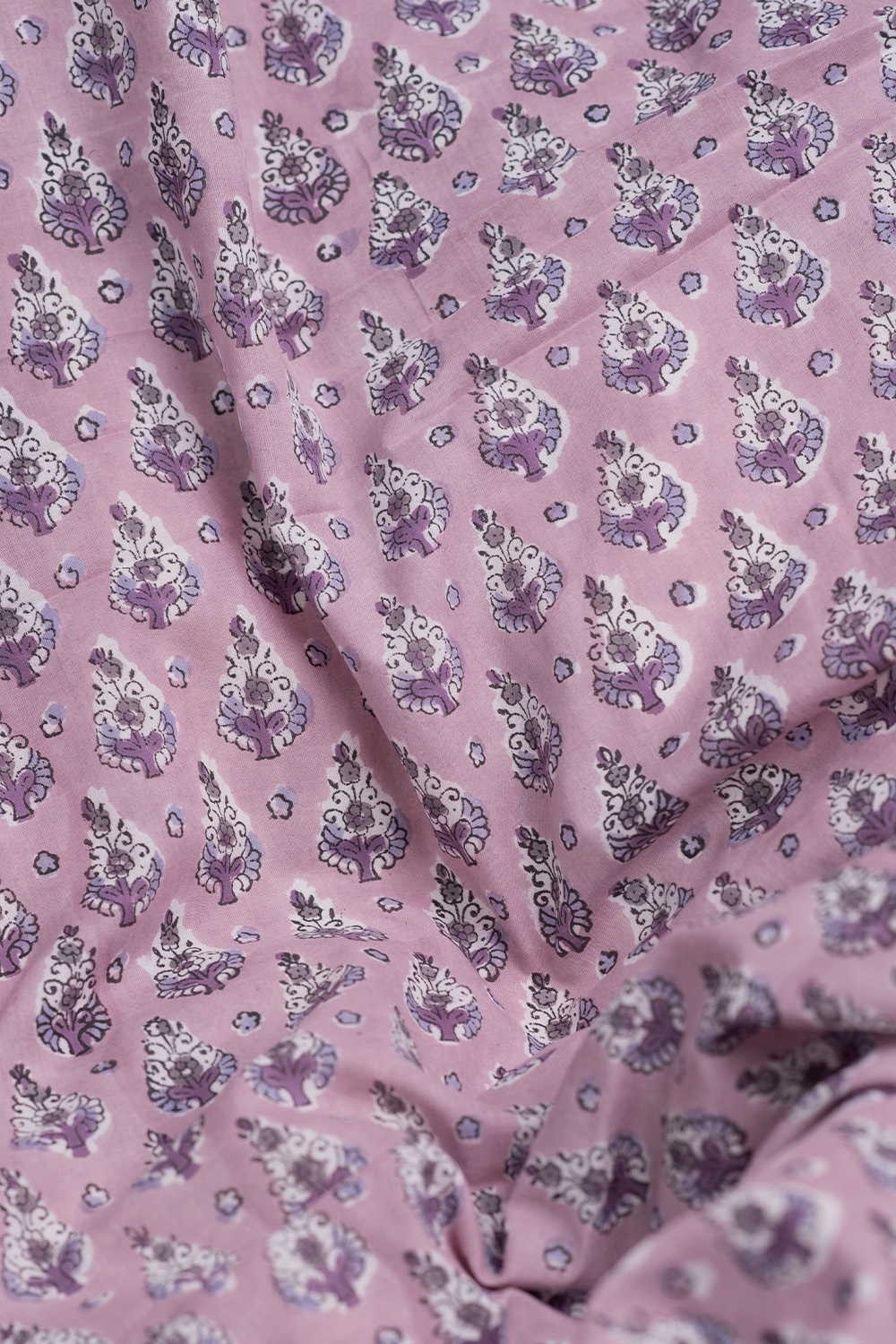Floral Butta Sanganeri Cotton Fabric - 0.5m - Image 2
