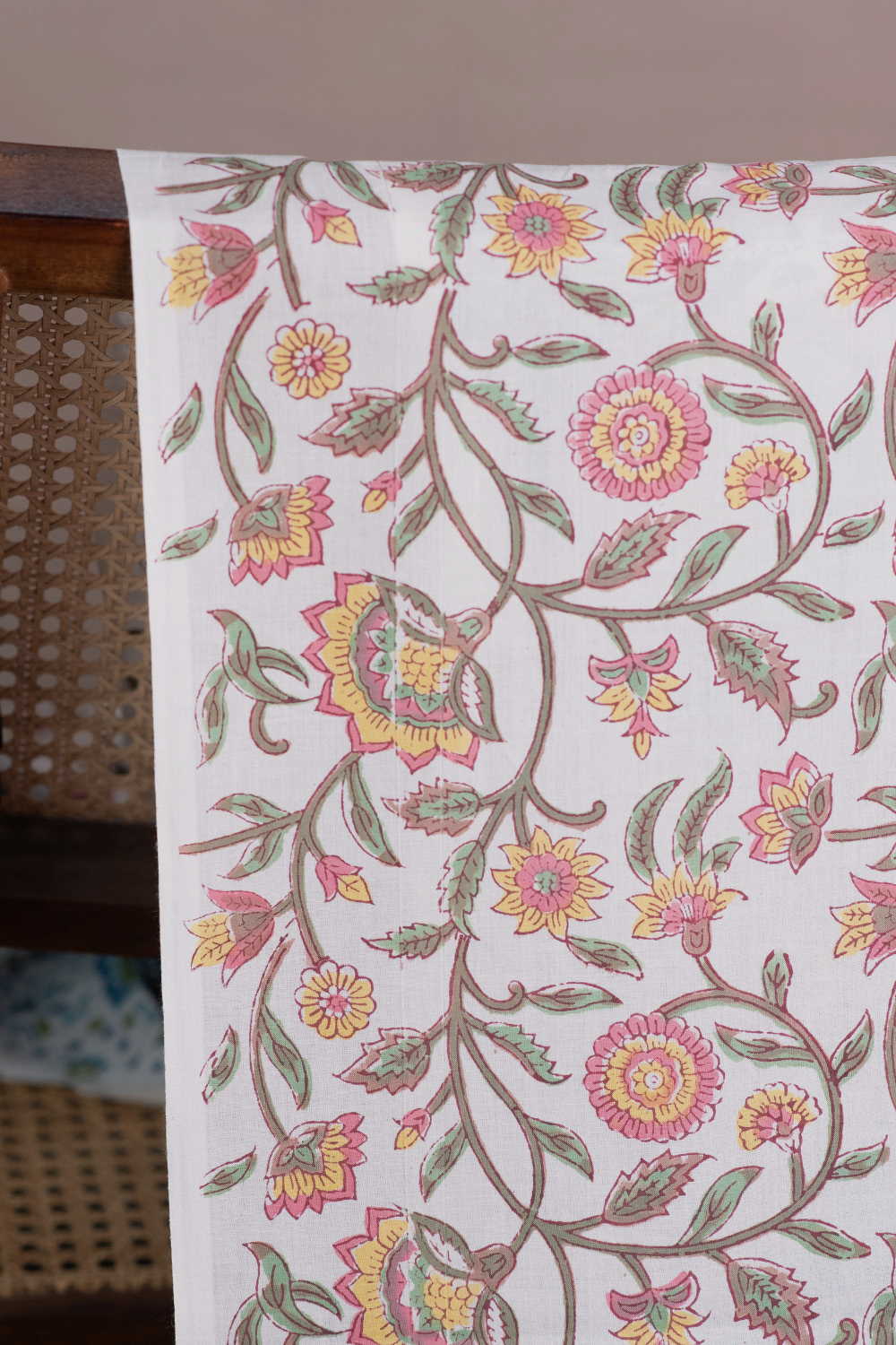 Cluster Floral Sanganeri Cotton Fabric - 0.55m