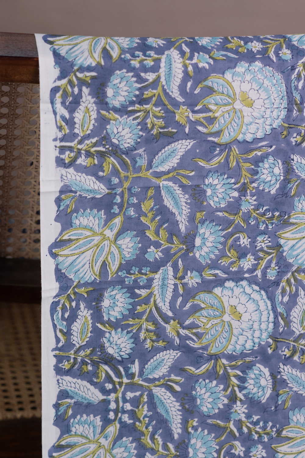 Floral Breeze Sanganeri Cotton Fabric-0.8 m