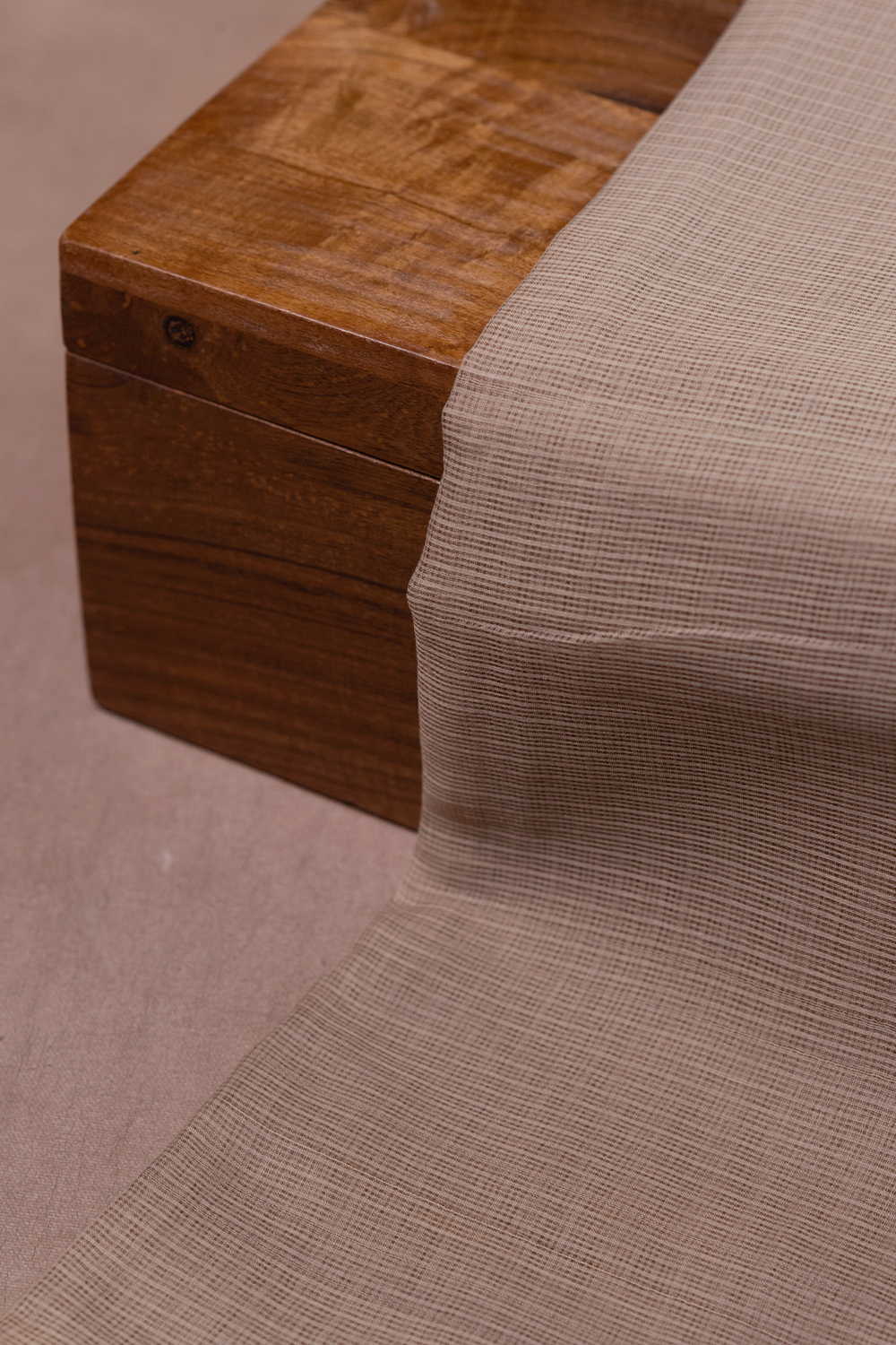 Soft Beige Kota Cotton Fabric - 1.5m - Image 2