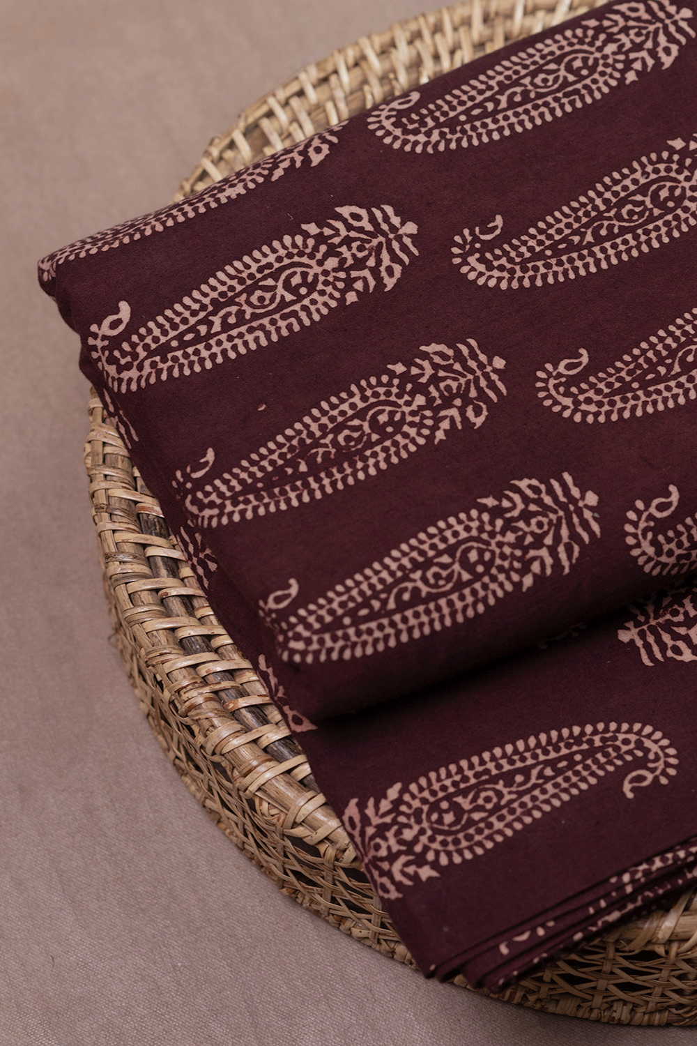 Big Butta - Brown Kutch Cotton Fabric - 1m - Image 2