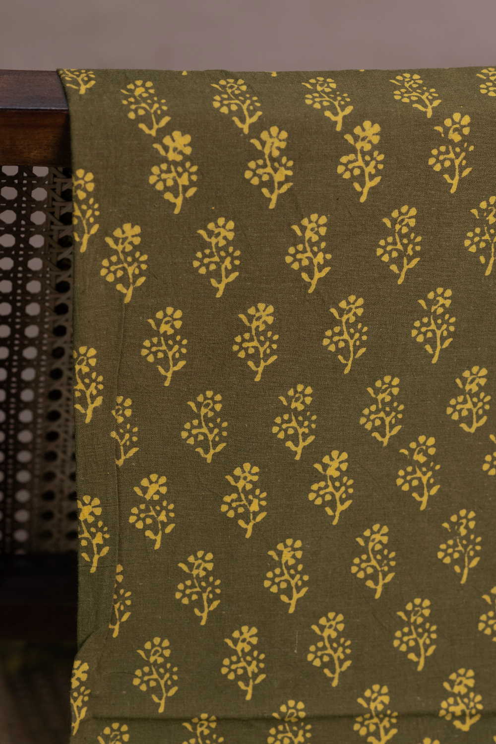 Florets - Green Kutch Cotton Fabric - 2m - Image 2