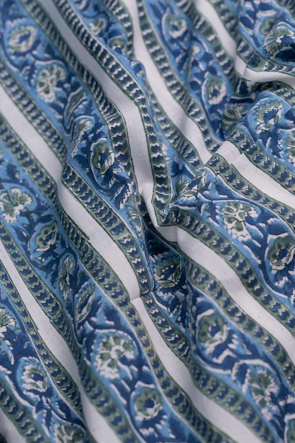 Running Blooms Sanganeri Cotton Fabric - 2.2m - Image 3