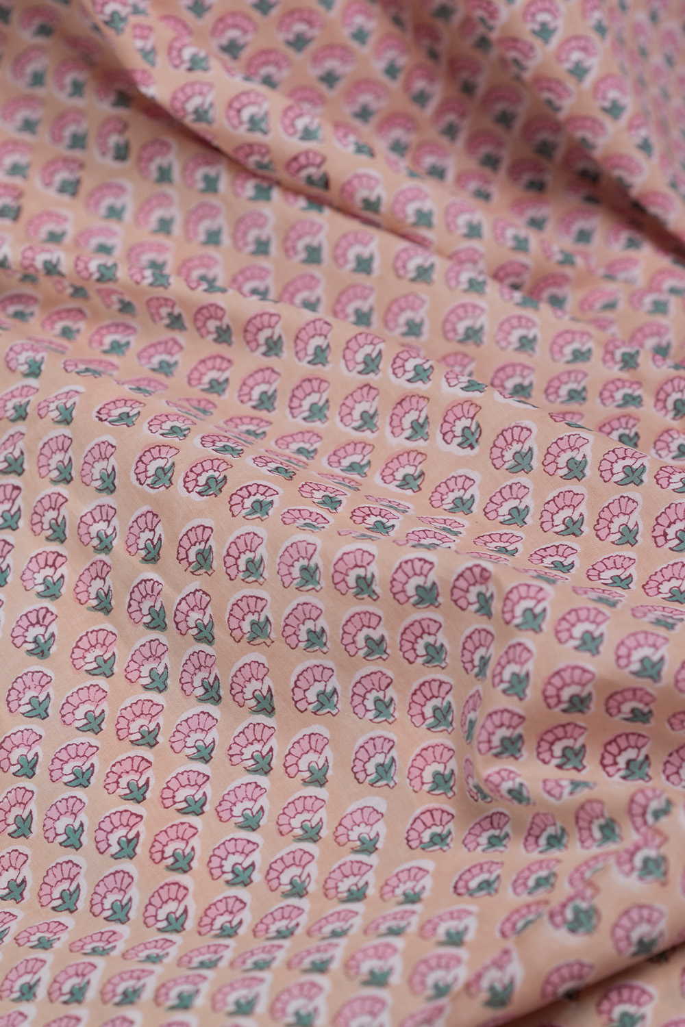 Mini Floral Meadow Sanganeri Cotton Fabric - 1.5m - Image 3
