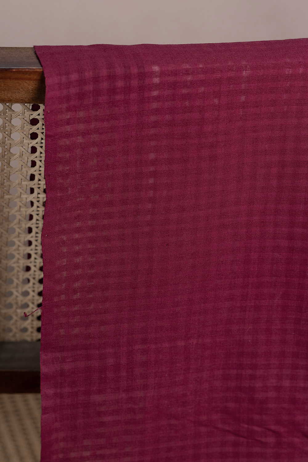 Maroon Boddu Checks Cotton Fabric - 0.5m - Image 2