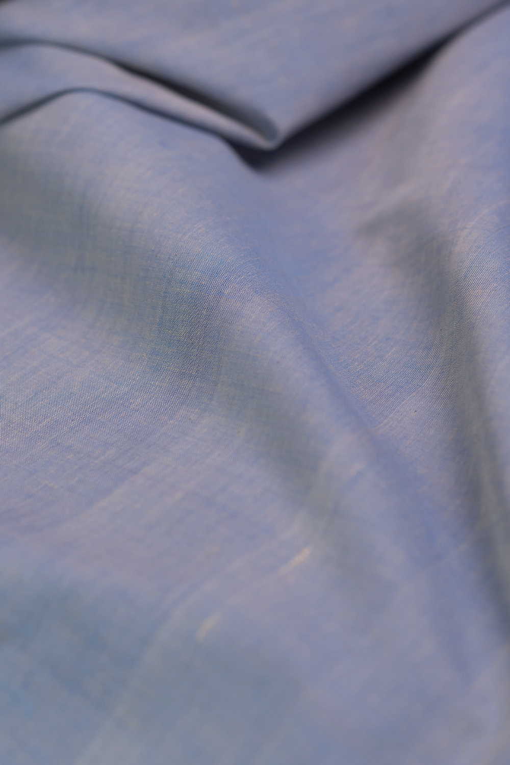 Baby Blue Mangalagiri Cotton Fabric - 0.5m - Image 3