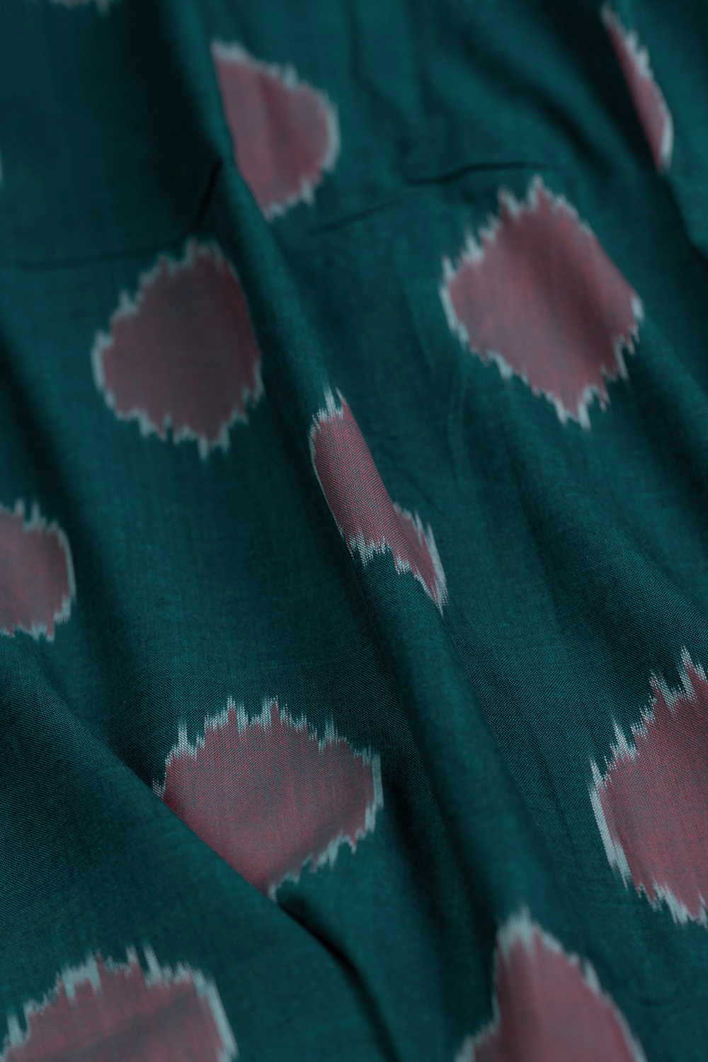 Polka Dot - Green Ikat Cotton Fabric - 0.5m - Image 3