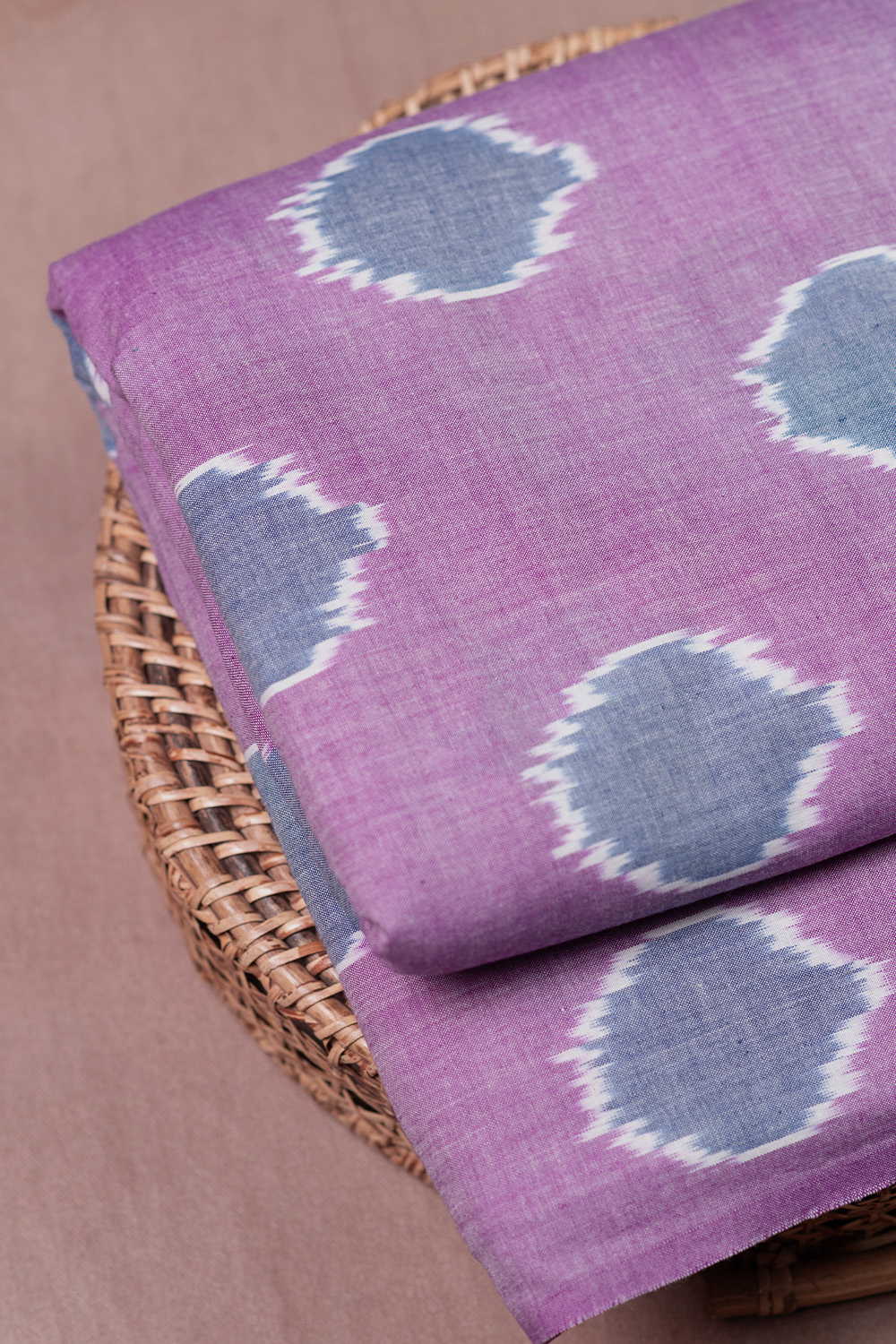 Polka-Dot Ikat Cotton Fabric - 1m