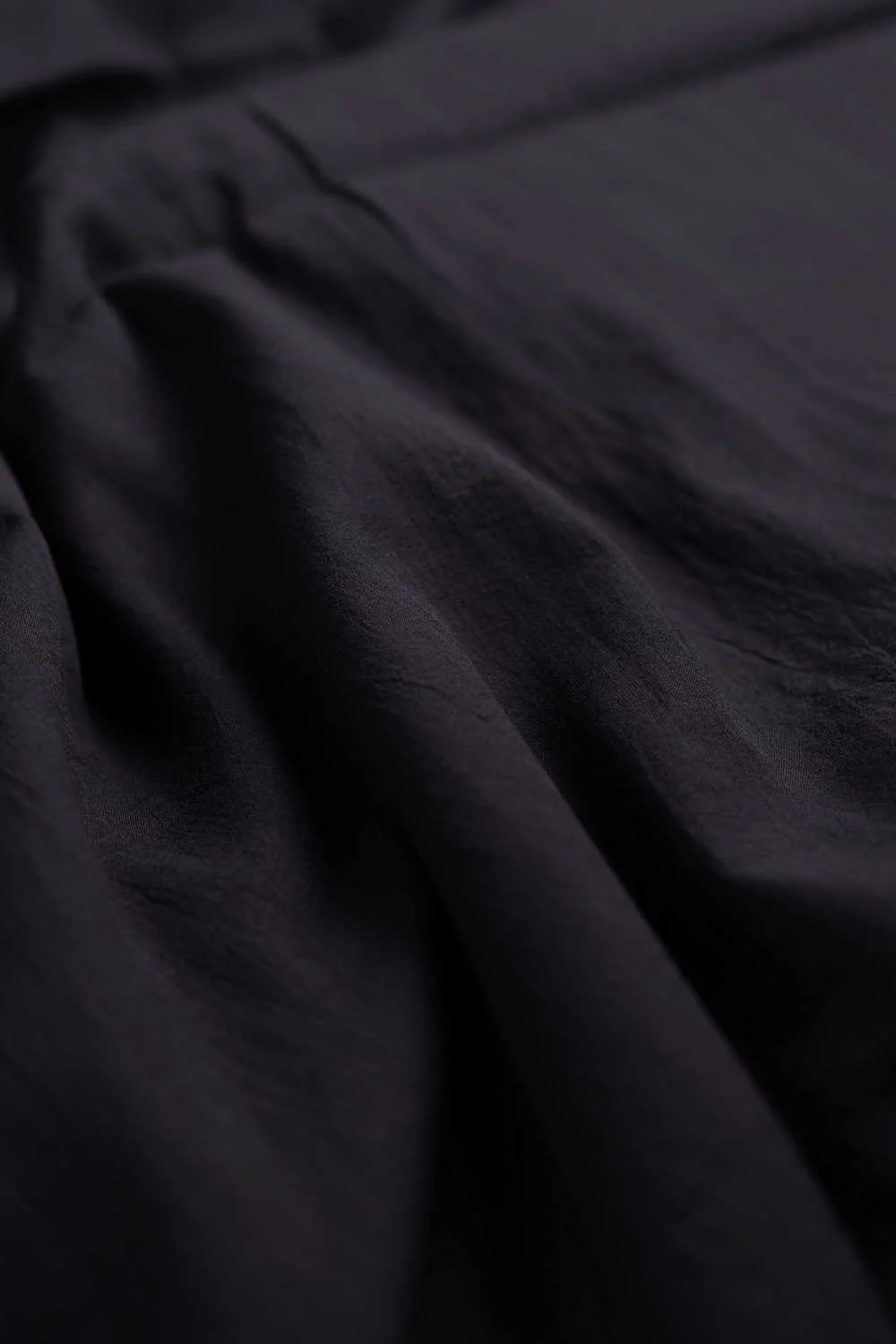 Black Plain Mul Cotton Fabric - 1m - Image 3