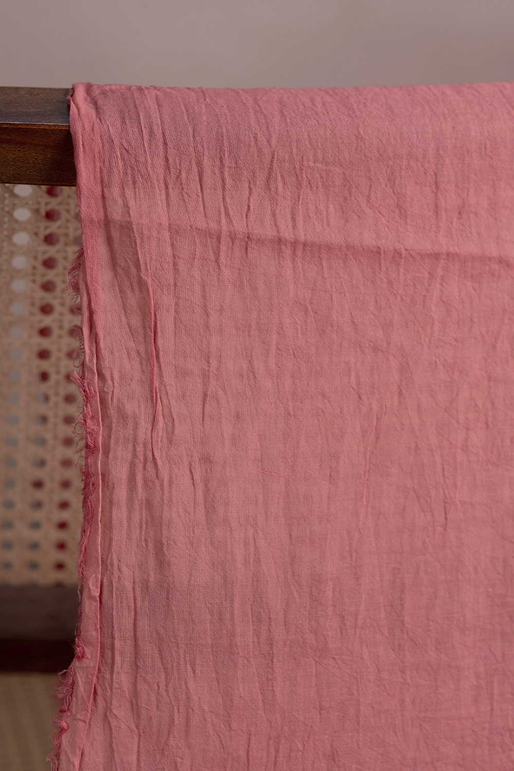 Rust Pink Mul Cotton Fabric - 1m - Image 2