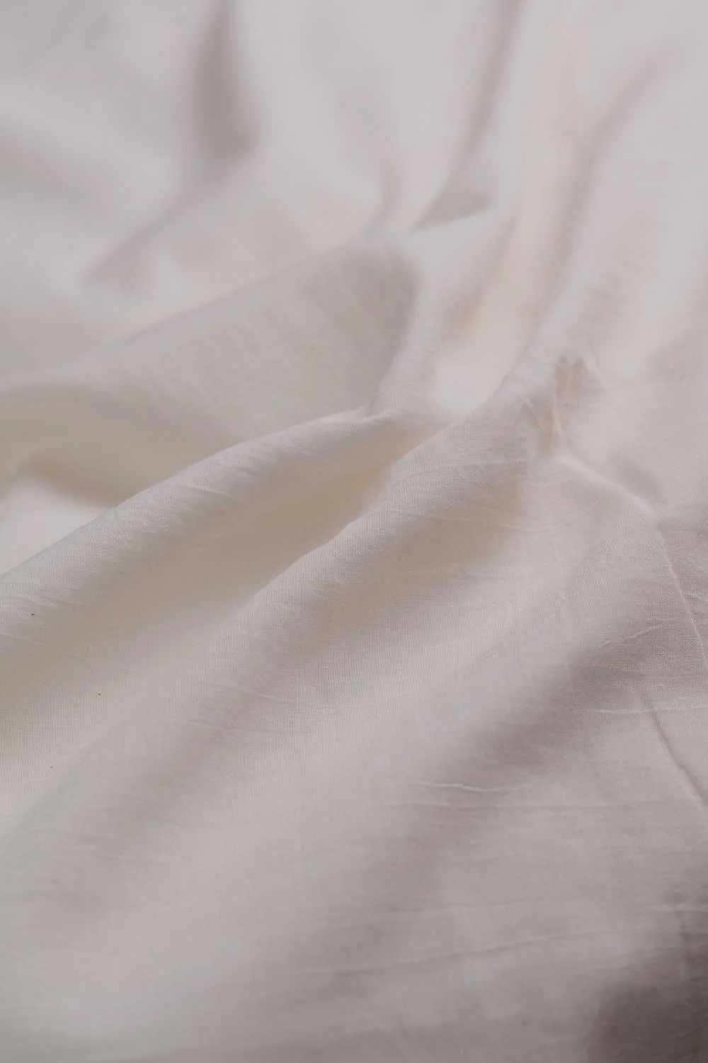 Off-White Mul Cotton Fabric - 0.65m - Image 3