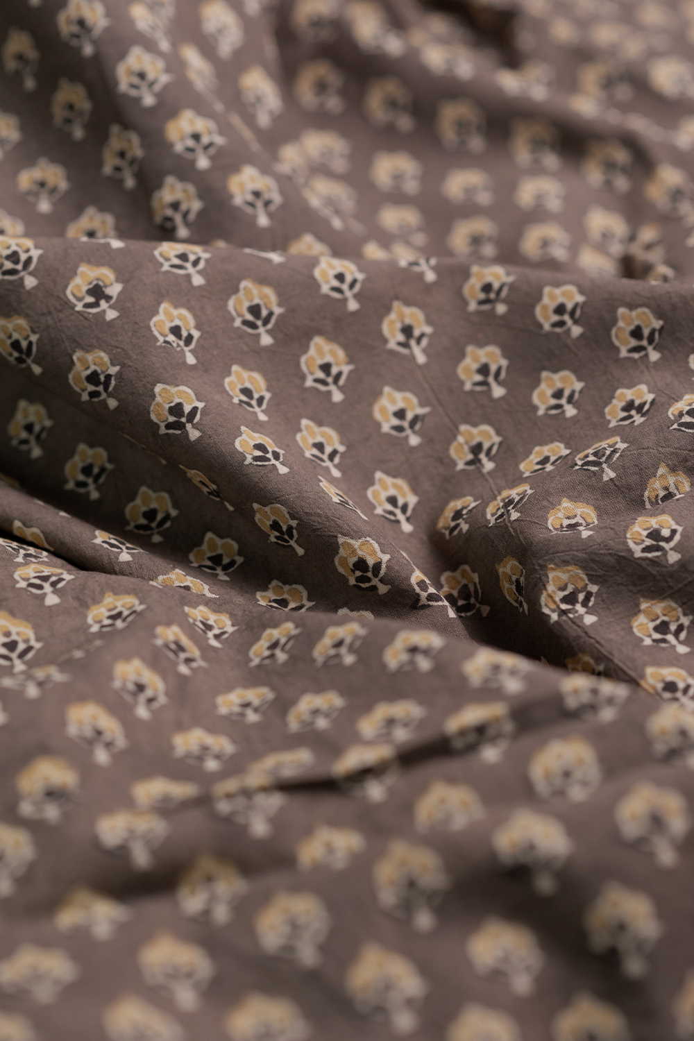 Tiny Butta Floral Ajrak Cotton Fabric - 0.6m - Image 3