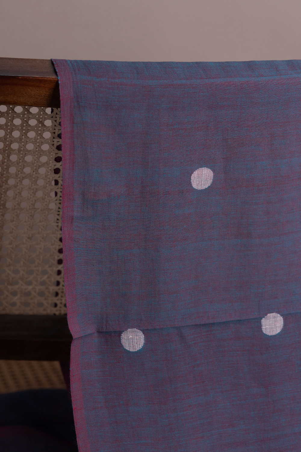 Dual Shaded Purple with Butta Jamdani Cotton Fabric - 1.5m