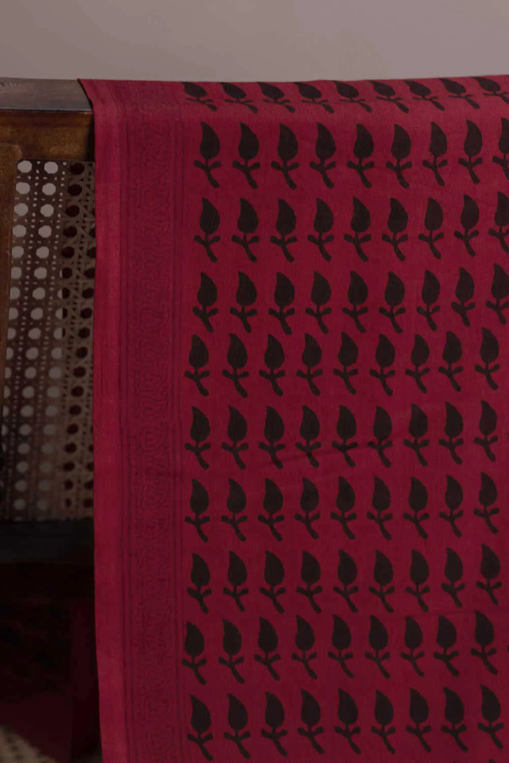 Classic Butta on Maroon Bagh Cotton Fabric - 1.4m