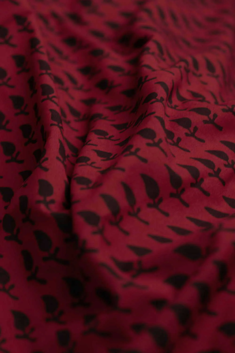 Classic Butta on Maroon Bagh Cotton Fabric - 1.4m - Image 2