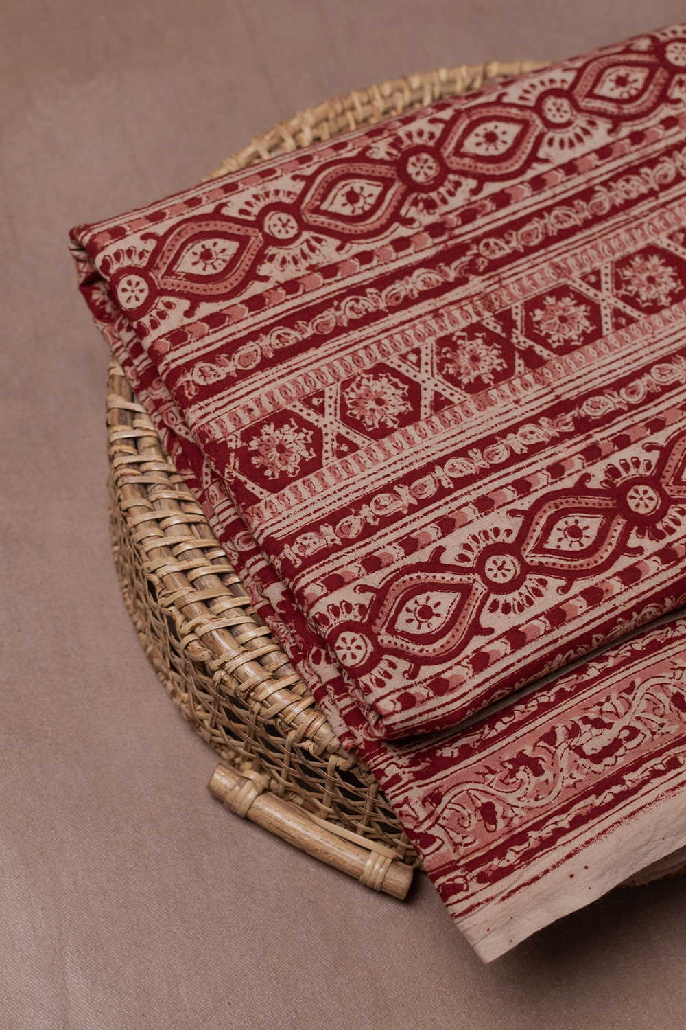 Rustic Rhythm Printed kalamkari Cotton Fabric - 0.5m