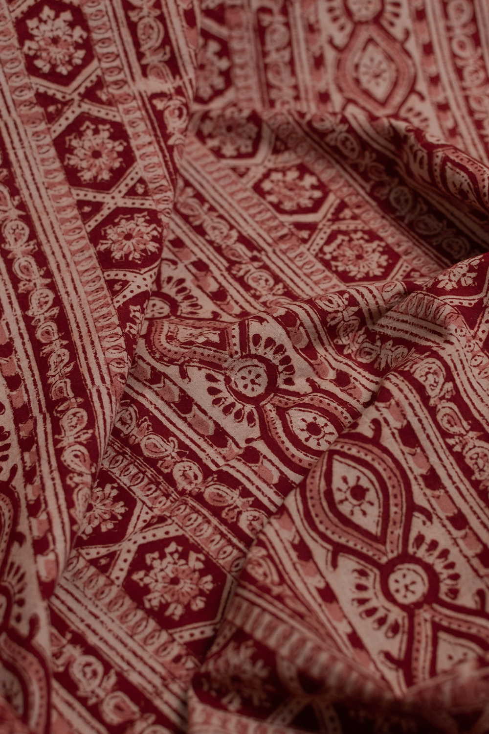 Rustic Rhythm Printed kalamkari Cotton Fabric - 0.5m - Image 3