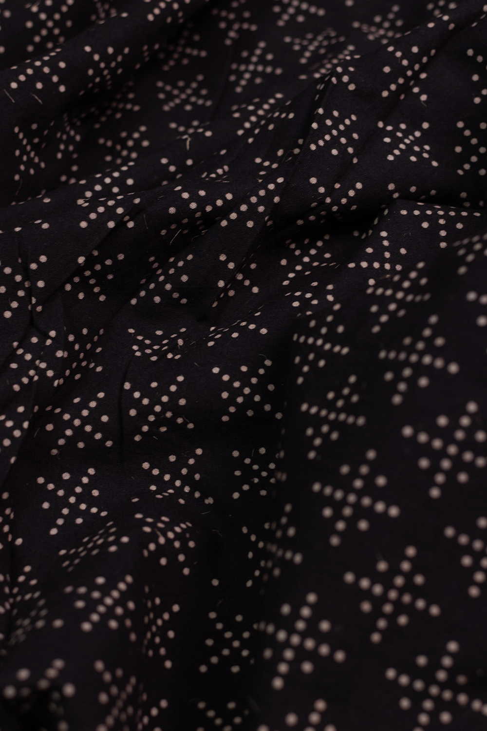 Black with Patterns Ajrak Cotton Fabric - 1m - Image 2