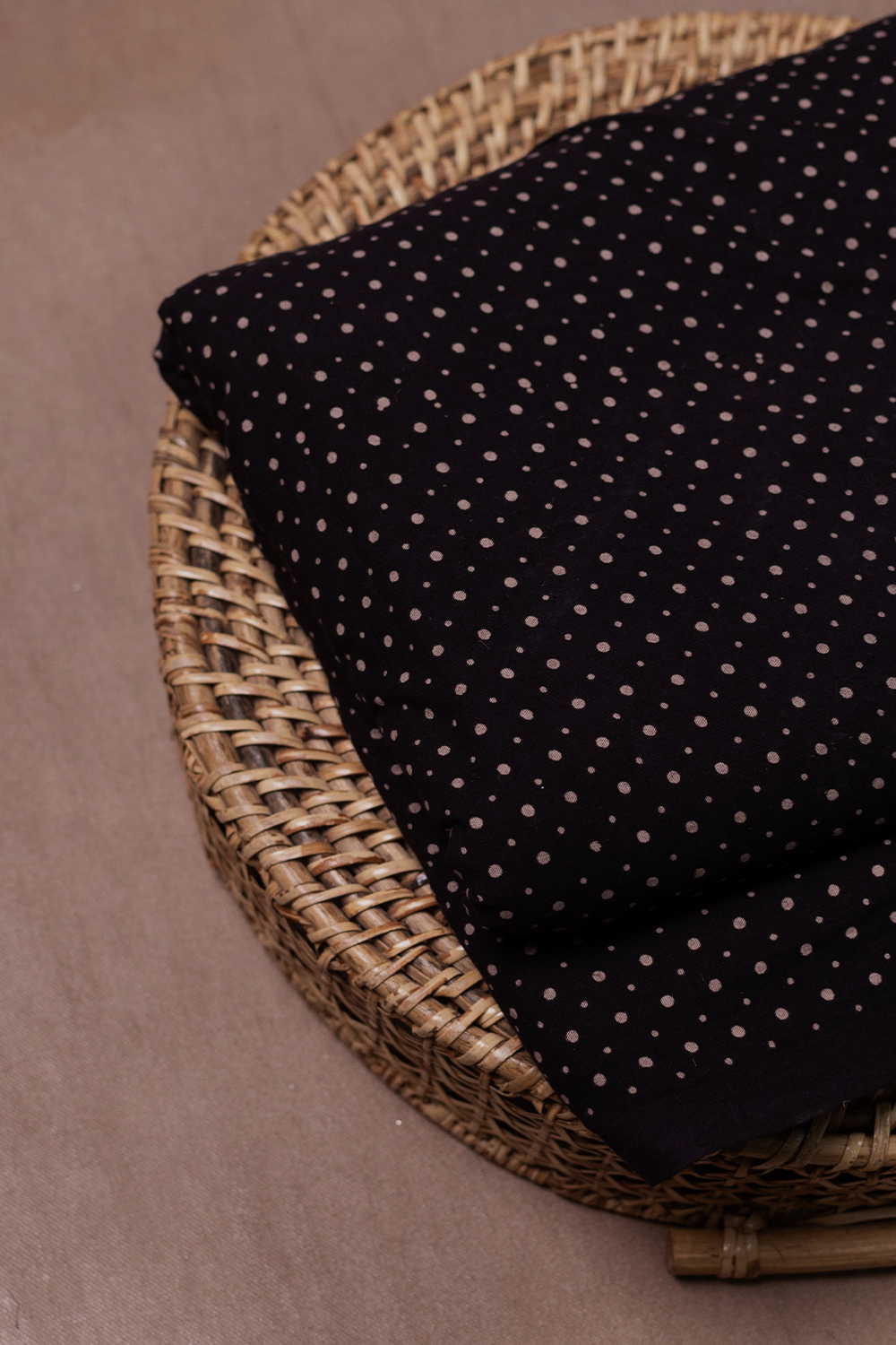 Polka Dot Ajrak Cotton Fabric - 0.5m - Image 2