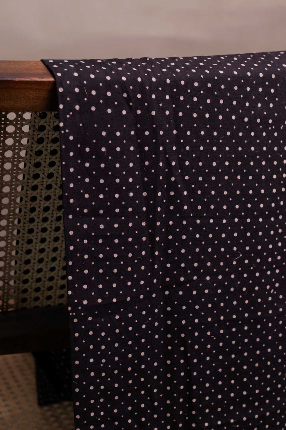 Polka Dot Ajrak Cotton Fabric - 0.5m - Image 3