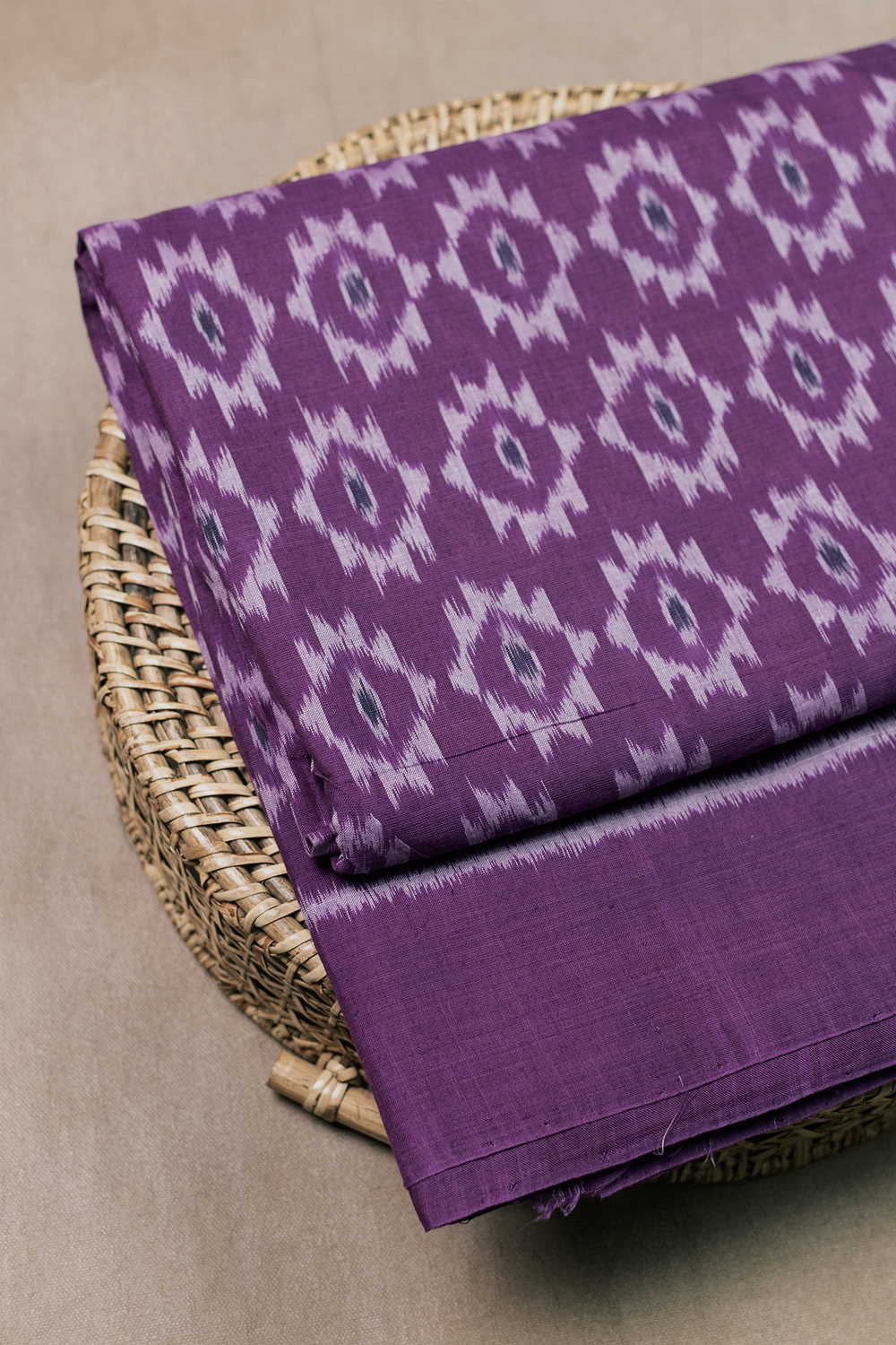Purple Orissa Ikat Cotton Fabric - 0.8m