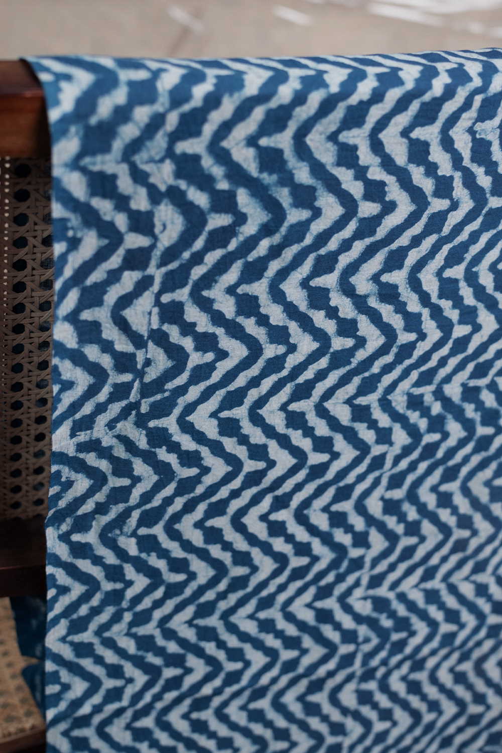 Chevron Pattern Dabu Cotton Fabric - 1.4m - Image 2