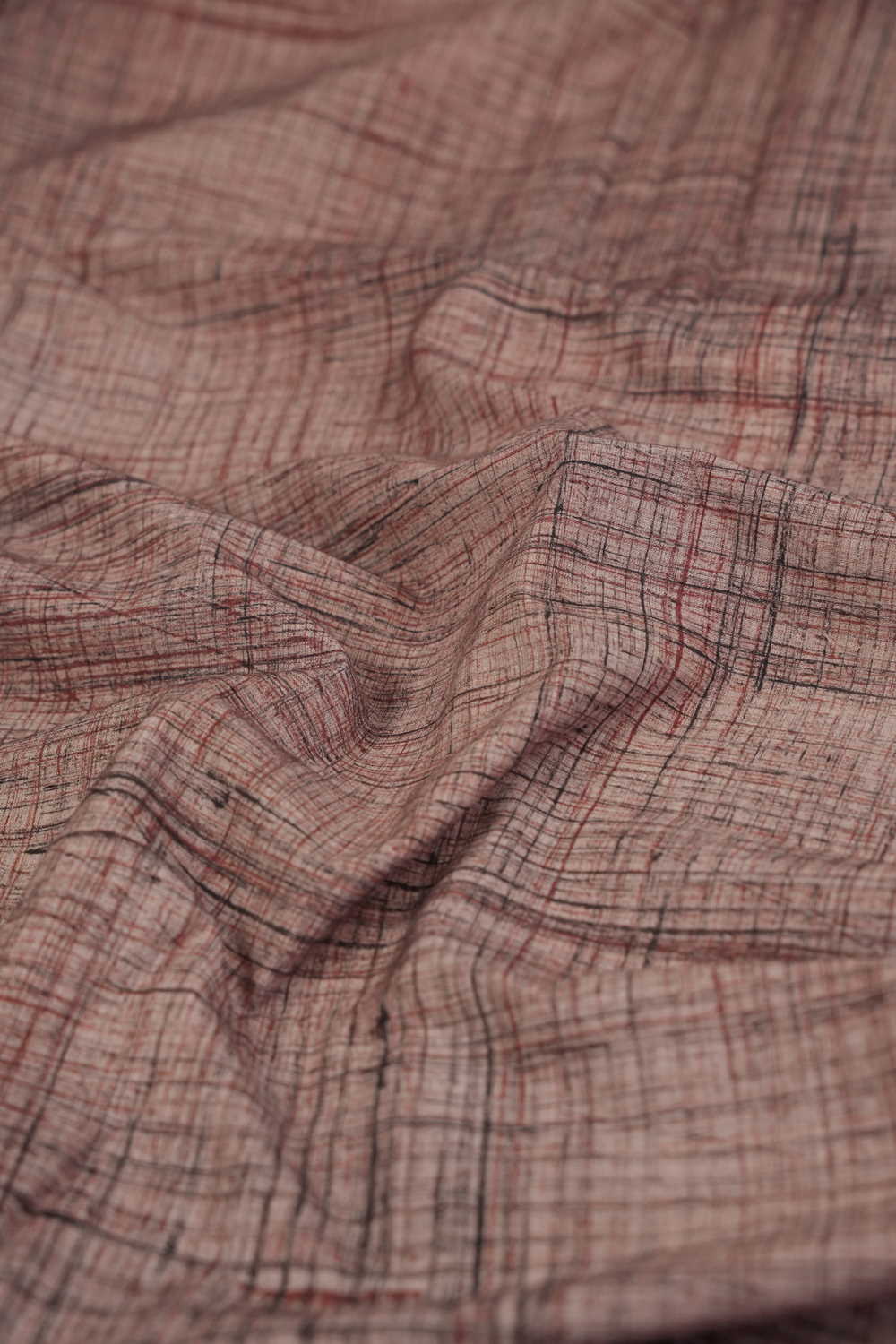 Beige Ajrak Cotton Fabric - 1.85m - Image 3
