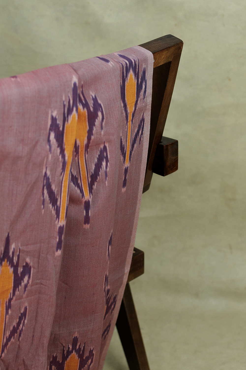 Big Butta on Twin Shaded Maroon Ikat Cotton Fabric - 0.55m - Image 3