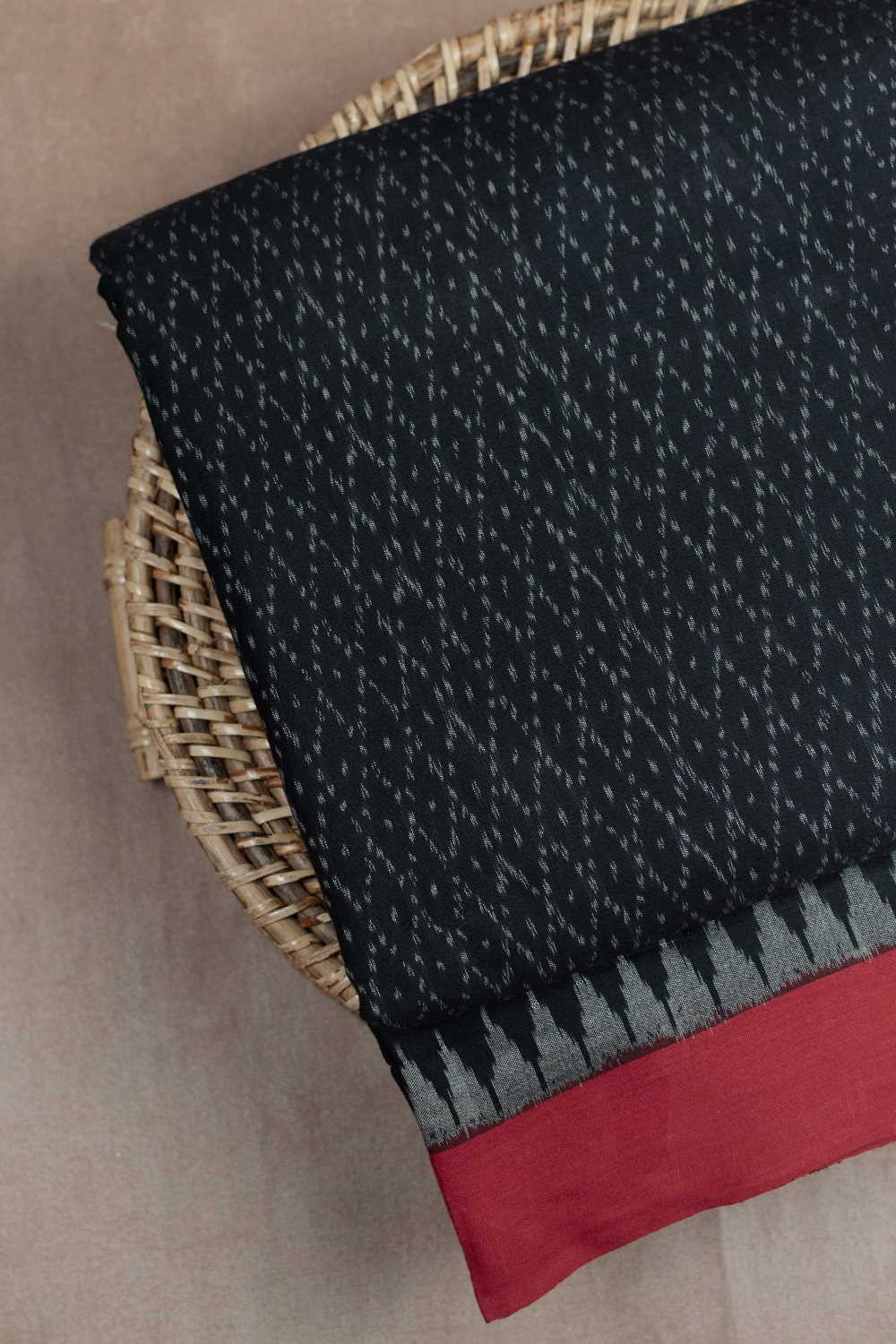 Ganga Jamuna Border Ikat Cotton Fabric - 0.5m