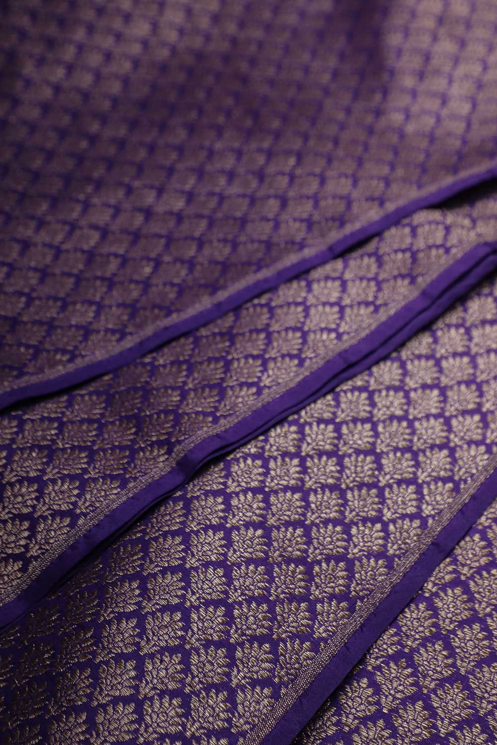 Tiny Florets Banarasi Silk Fabric - 0.5m - Image 2