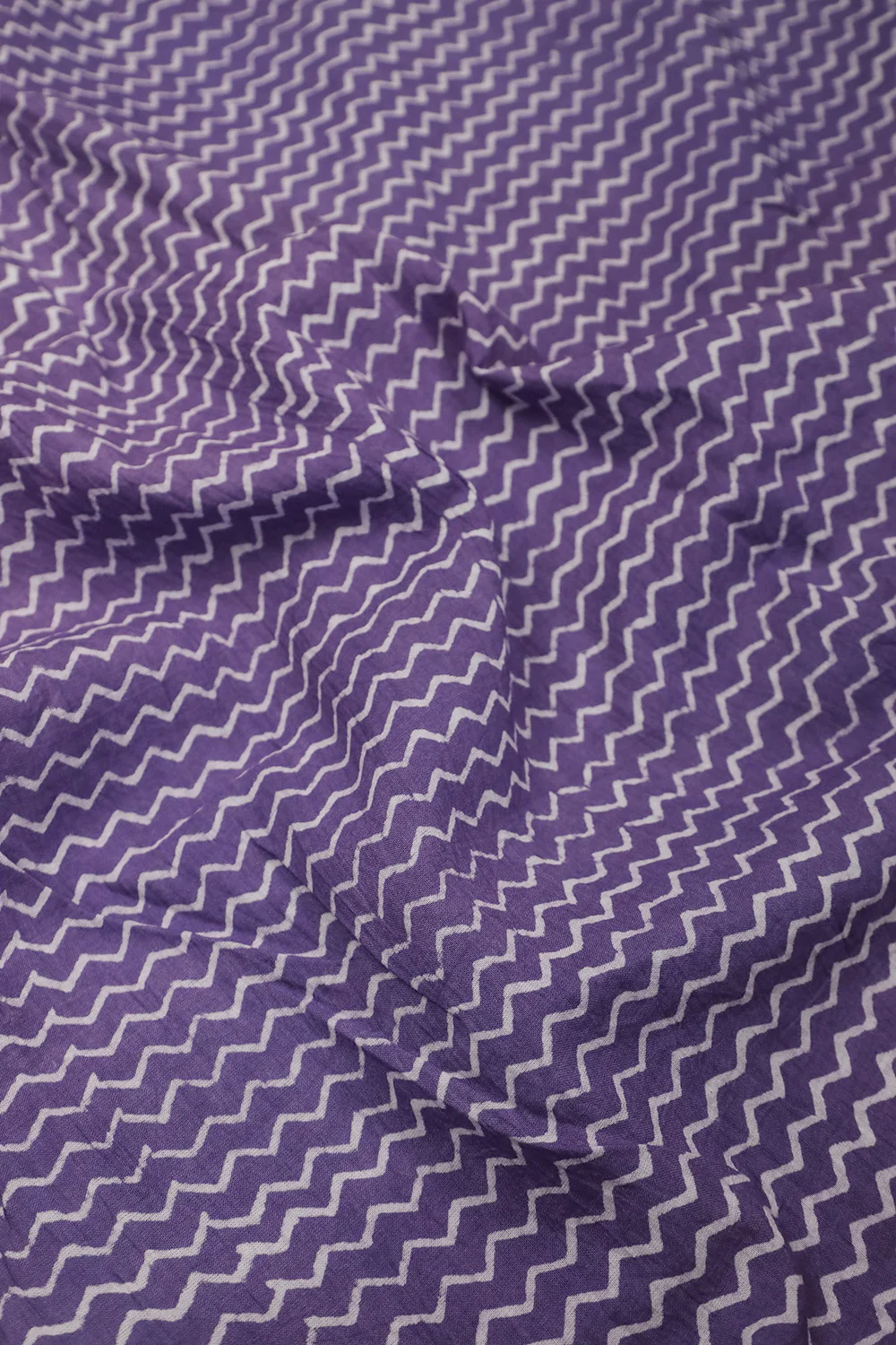 Velvet Purple Dabu Cotton Fabric - 0.5m - Image 3