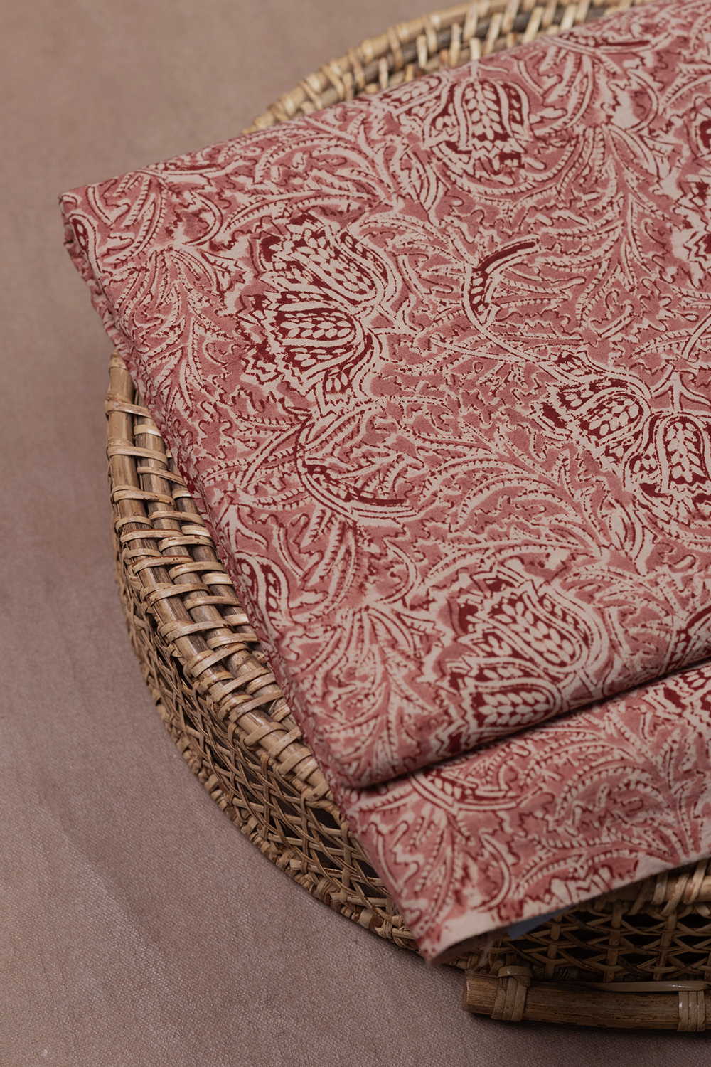 Floral Garden Printed kalamkari Cotton Fabric - Image 2