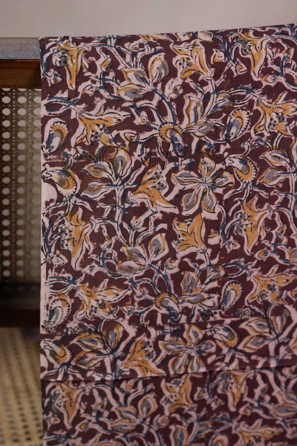 Cocoa Meadow Printed kalamkari Cotton Fabric