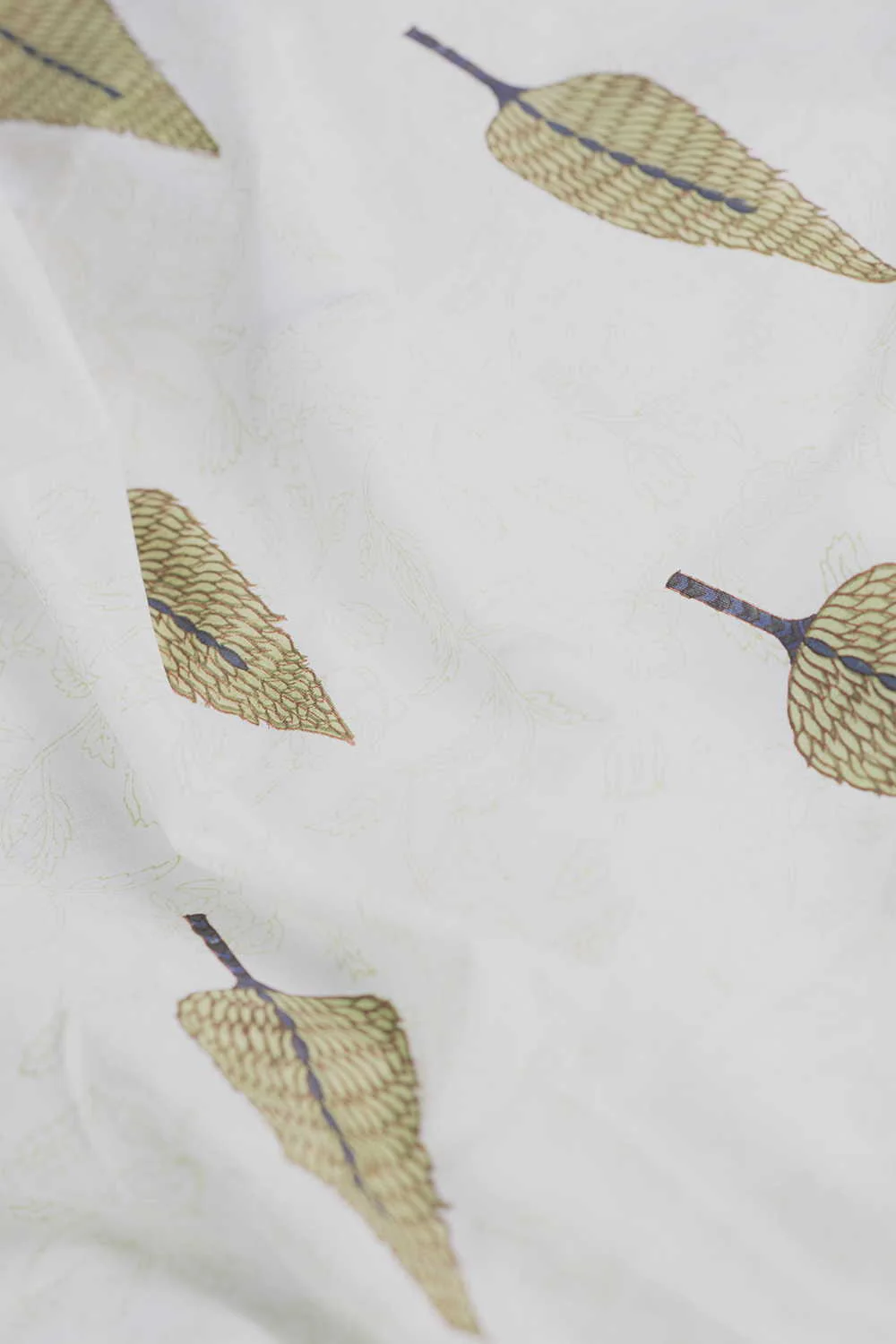 Whisper Leaf Sanganeri Cotton Fabric - Image 3