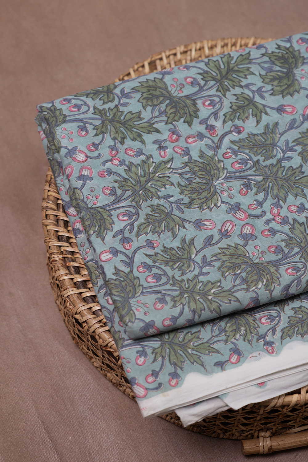 Wildflower Notes Sanganeri Cotton Fabric