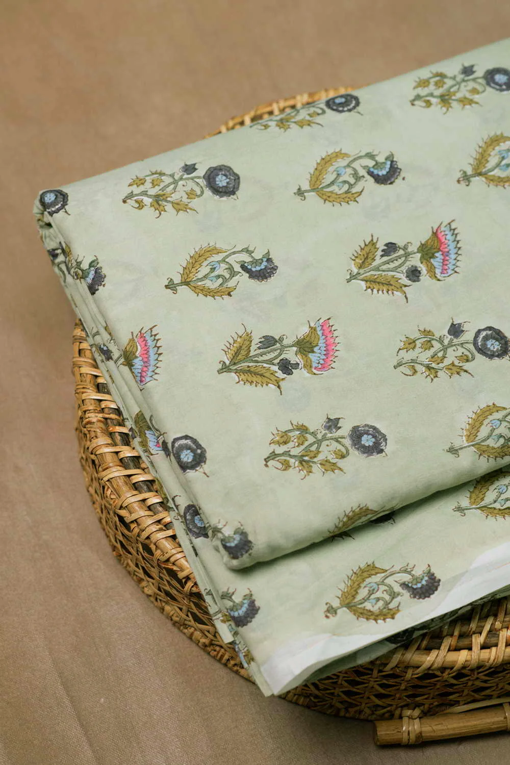Forest Poetry Sanganeri Cotton Fabric