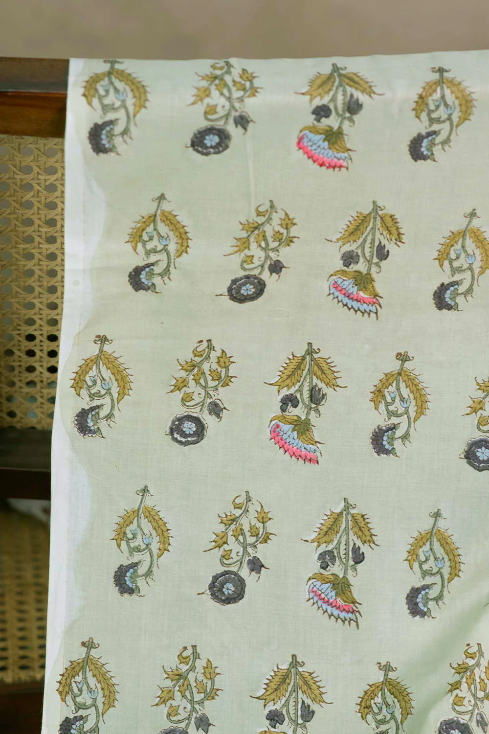 Forest Poetry Sanganeri Cotton Fabric - Image 2