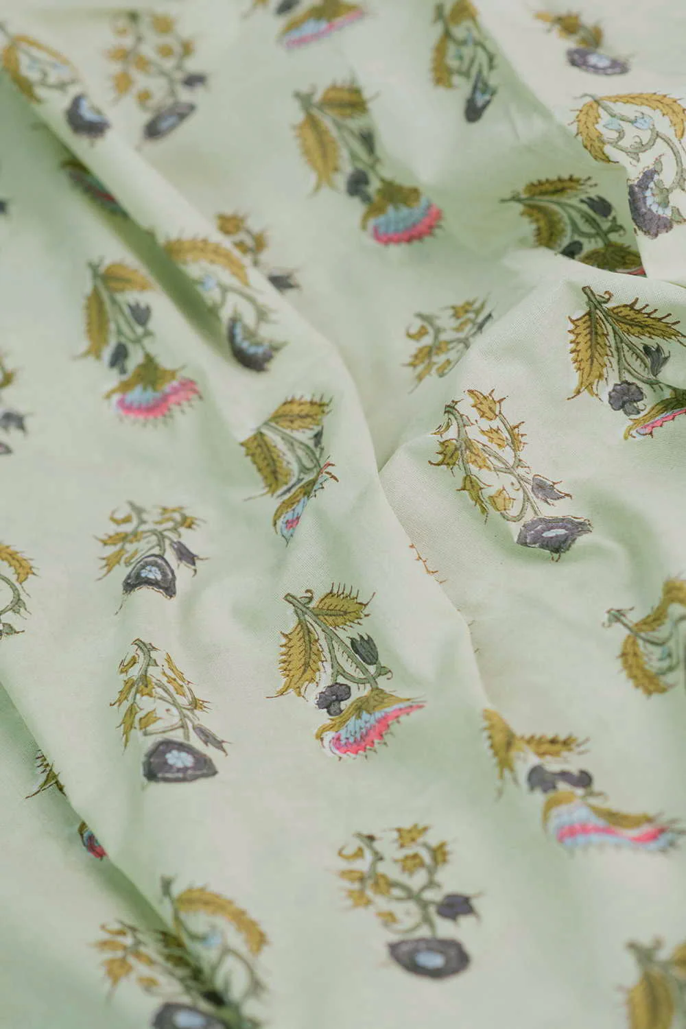 Forest Poetry Sanganeri Cotton Fabric - Image 3