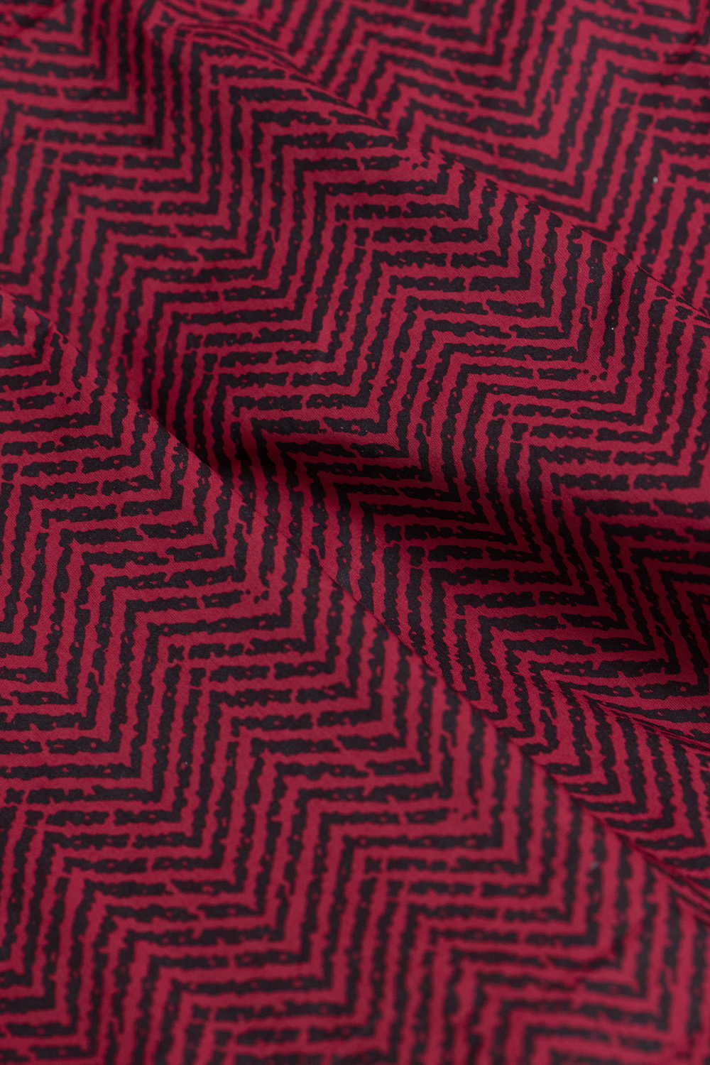 Chevron Design Sanganeri Cotton Fabric - Image 3