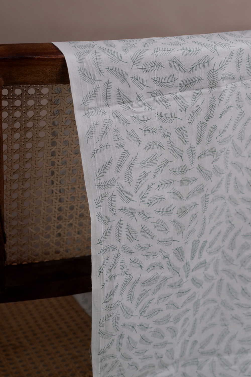 Leaf's Garden Sanganeri Cotton Fabric - Image 3