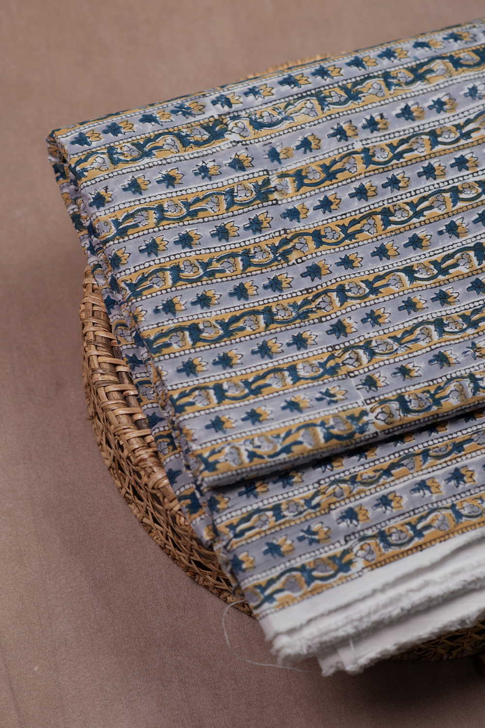 Flowing Floral Sanganeri Cotton Fabric