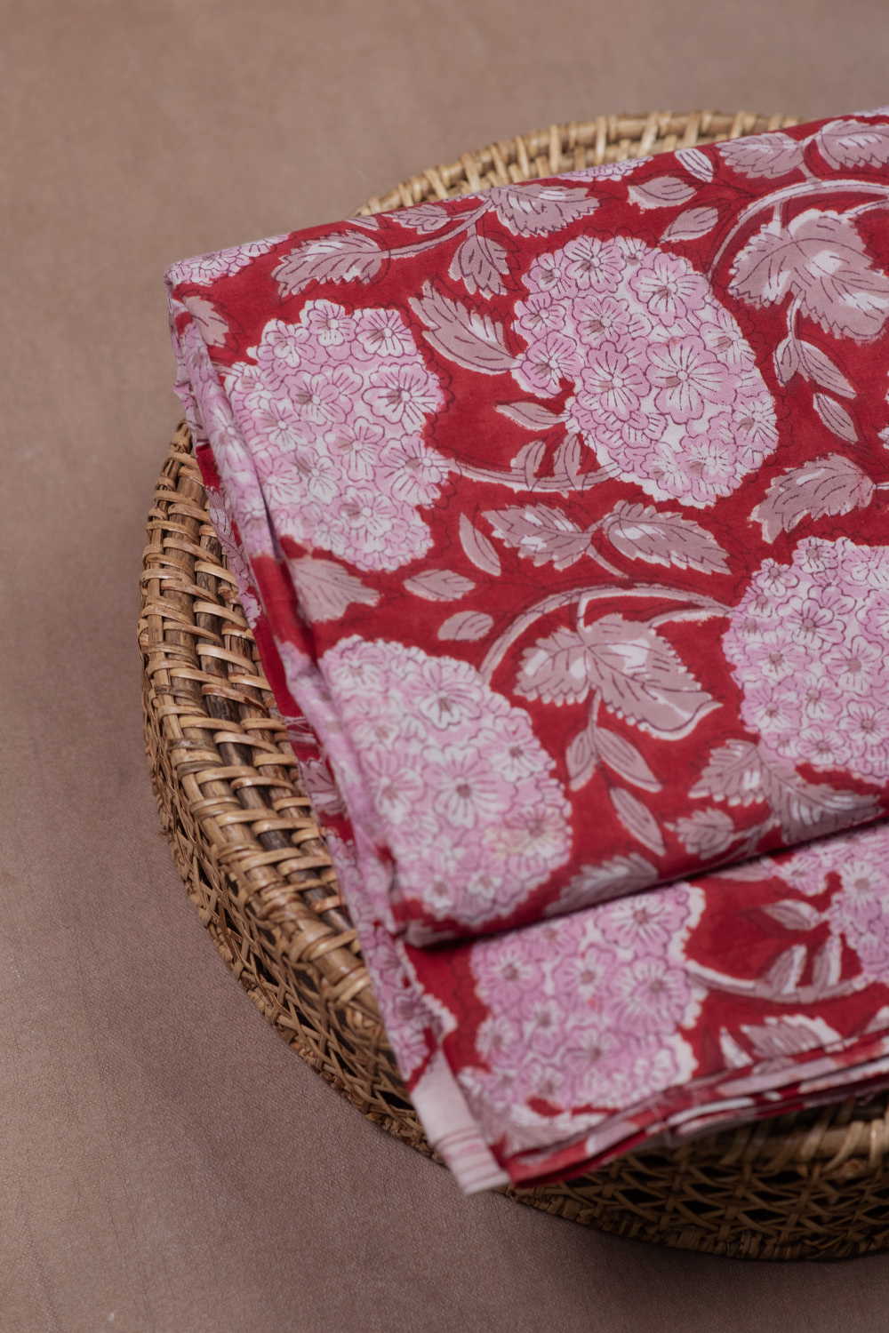 Blooming Bouquet Sanganeri Cotton Fabric - Image 2