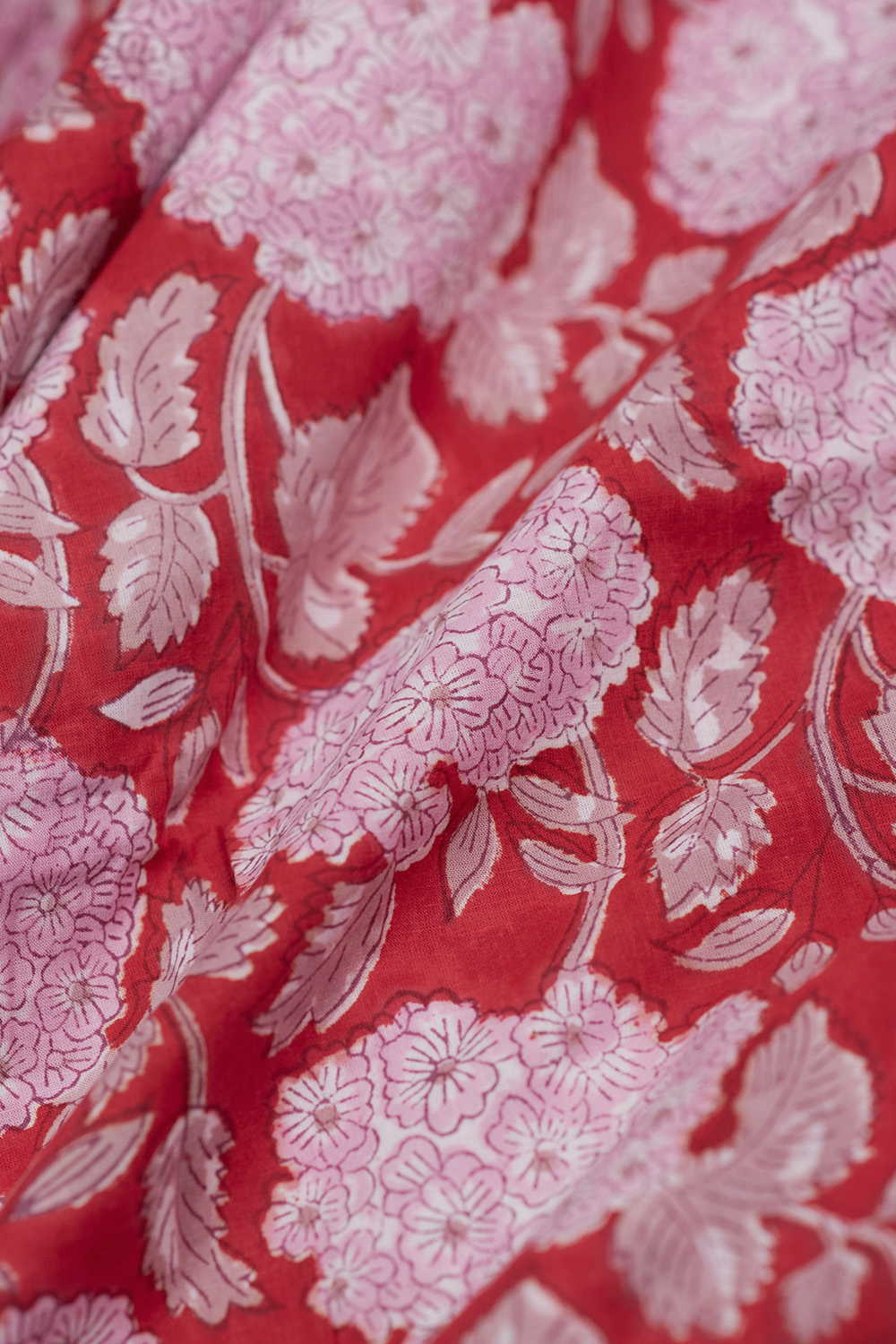 Blooming Bouquet Sanganeri Cotton Fabric - Image 3