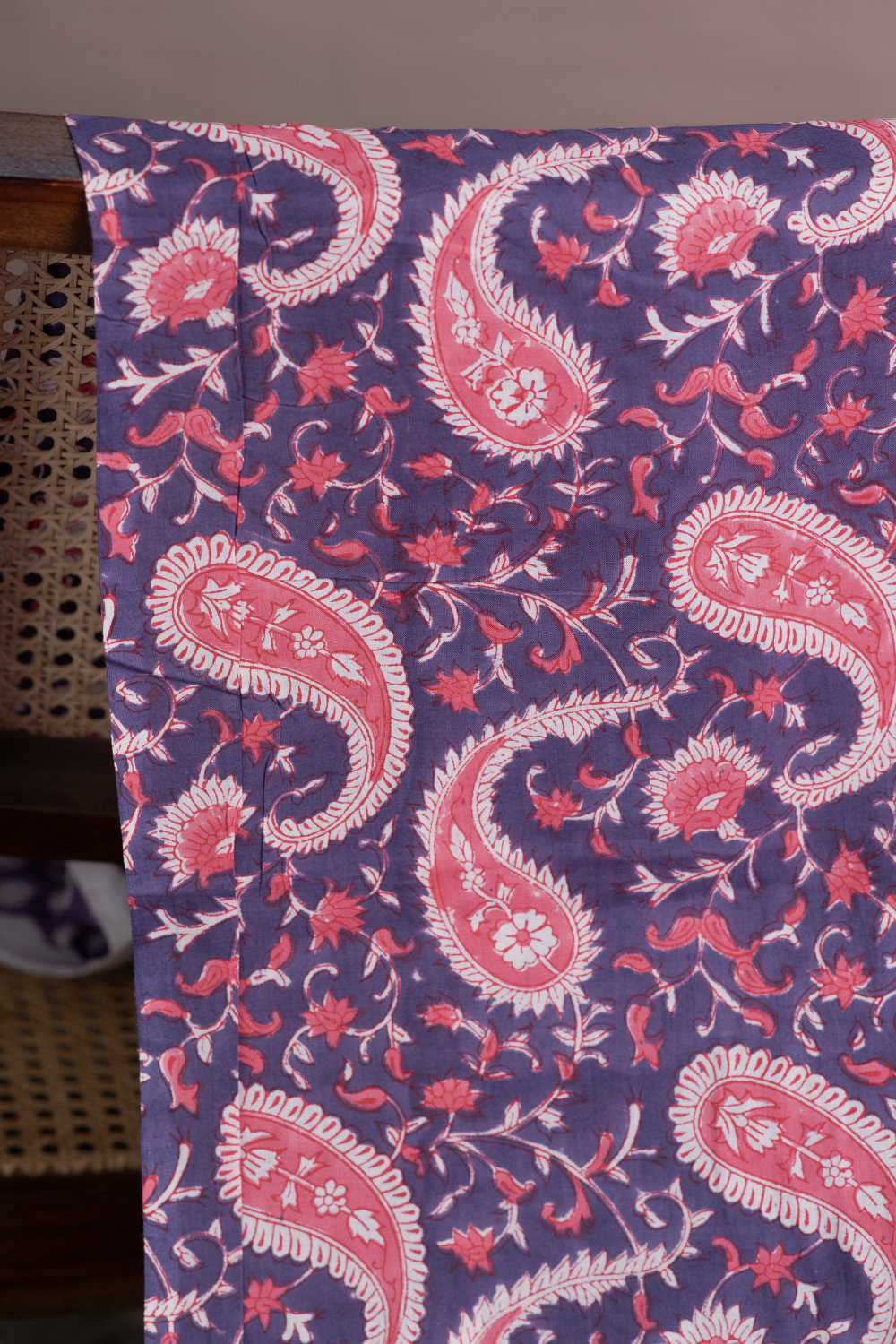 Pailsey Floral Sanganeri Cotton Fabric