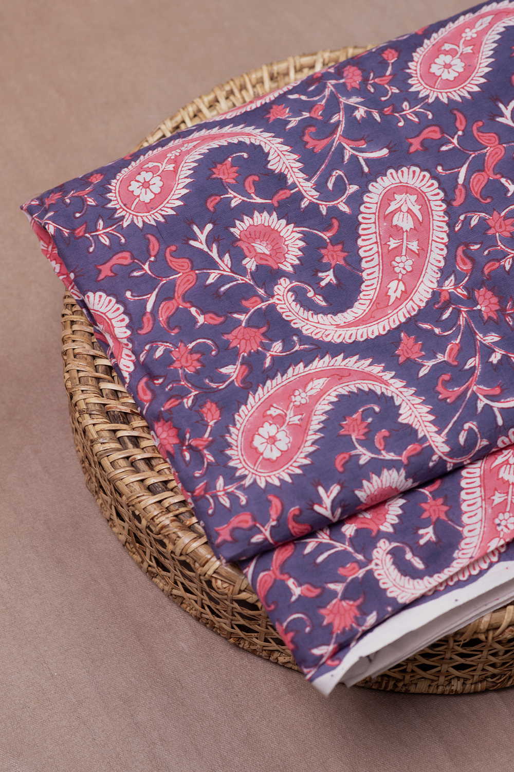 Pailsey Floral Sanganeri Cotton Fabric - Image 3