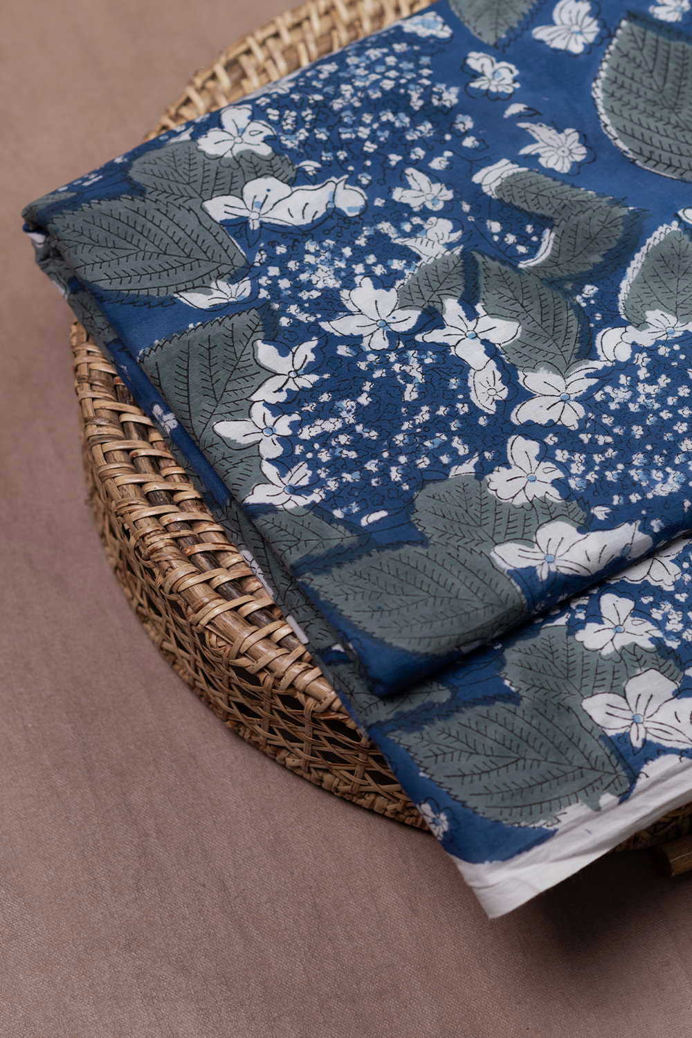 Sapphire Petal Sanganeri Cotton Fabric