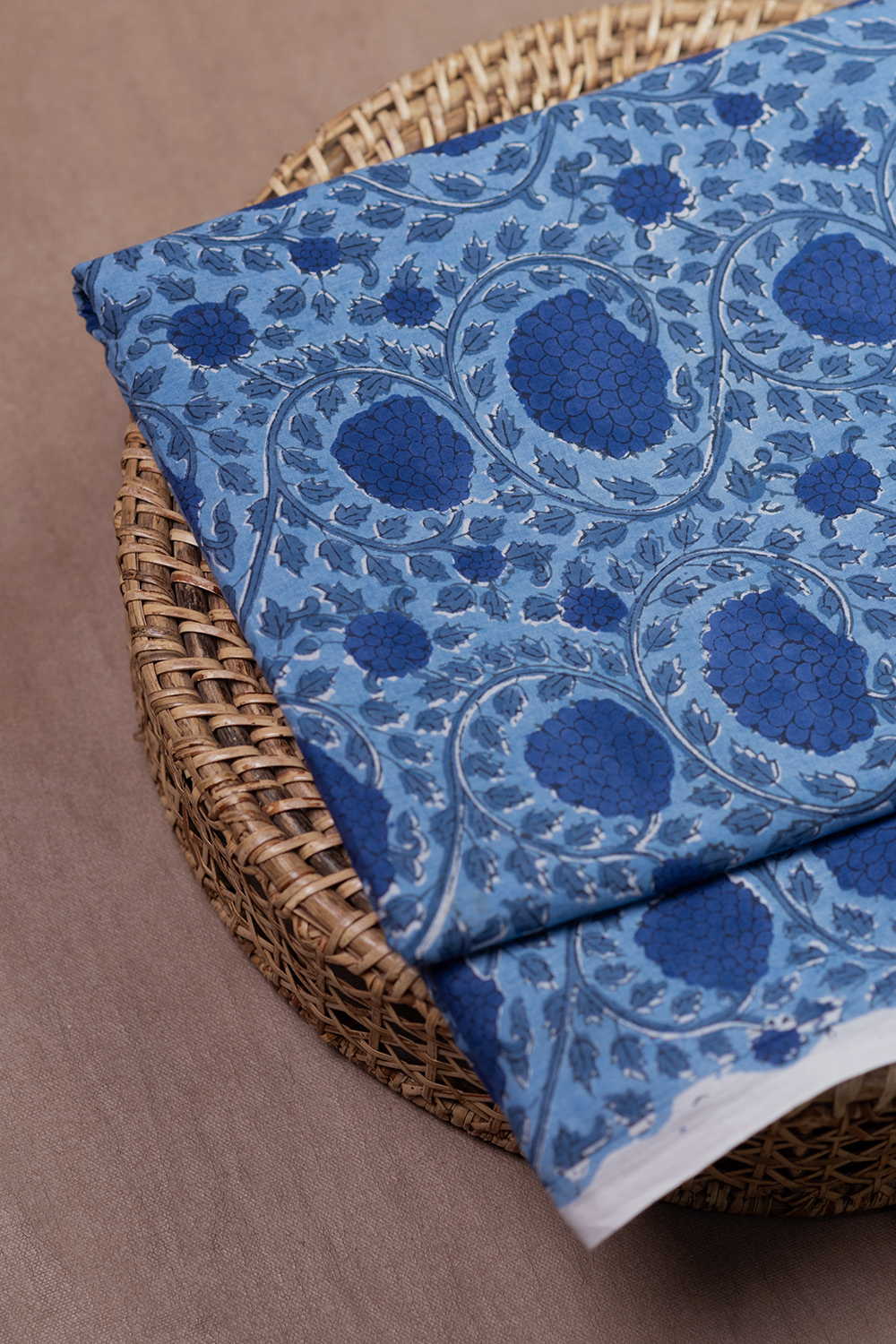 Garden Cluster Sanganeri Cotton Fabric