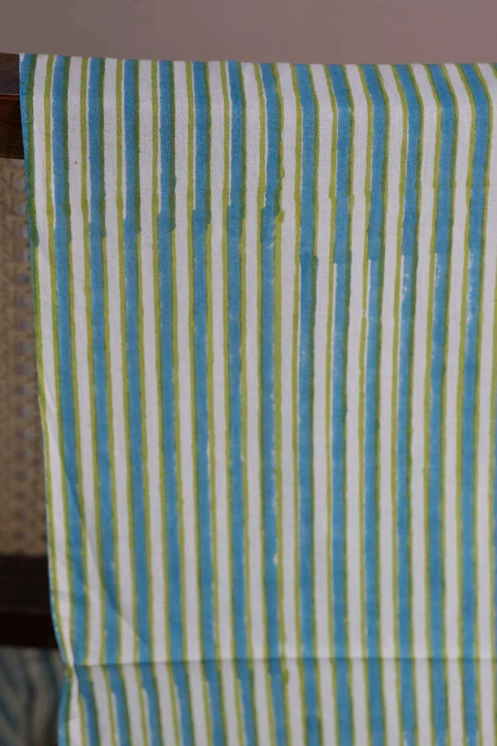 Stripe Trail Sanganeri Cotton Fabric - Image 2