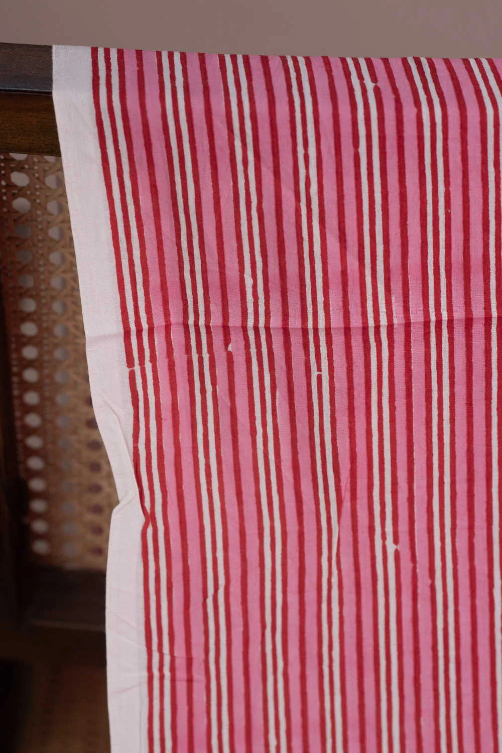 Parallel Paths Sanganeri Cotton Fabric - Image 2